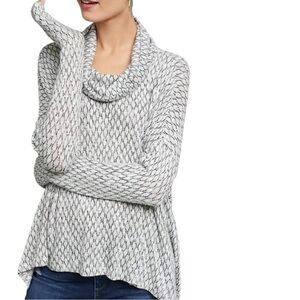 Anthropology Akemi + Kin Cozy Gray Cowl  Neck Tunic Sweater, M/L